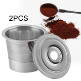 Maxbell 2 Pieces Stainless Steel Espresso Pods Reusable Coffee Tools Coffee Capsules