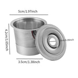 Maxbell 2 Pieces Stainless Steel Espresso Pods Reusable Coffee Tools Coffee Capsules