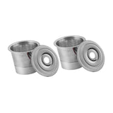 Maxbell 2 Pieces Stainless Steel Espresso Pods Reusable Coffee Tools Coffee Capsules