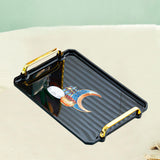 Maxbell Rectangle Serving Tray Modern Serving Platter for Home Countertop Restaurant Black Small