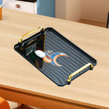 Maxbell Rectangle Serving Tray Modern Serving Platter for Home Countertop Restaurant Black Small