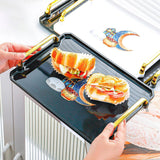 Maxbell Rectangle Serving Tray Modern Serving Platter for Home Countertop Restaurant Black Small