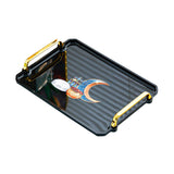 Maxbell Rectangle Serving Tray Modern Serving Platter for Home Countertop Restaurant Black Small
