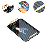 Maxbell Rectangle Serving Tray Modern Serving Platter for Home Countertop Restaurant Black Small