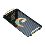 Maxbell Rectangle Serving Tray Modern Serving Platter for Home Countertop Restaurant Black Large