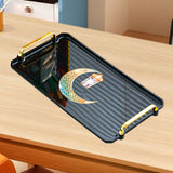Maxbell Rectangle Serving Tray Modern Serving Platter for Home Countertop Restaurant Black Large