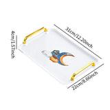 Maxbell Rectangle Serving Tray Modern Serving Platter for Home Countertop Restaurant White Small