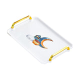 Maxbell Rectangle Serving Tray Modern Serving Platter for Home Countertop Restaurant White Small