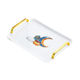 Maxbell Rectangle Serving Tray Modern Serving Platter for Home Countertop Restaurant White Small
