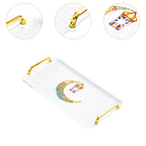 Maxbell Rectangle Serving Tray Modern Serving Platter for Home Countertop Restaurant White Large