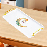 Maxbell Rectangle Serving Tray Modern Serving Platter for Home Countertop Restaurant White Large