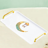 Maxbell Rectangle Serving Tray Modern Serving Platter for Home Countertop Restaurant White Large