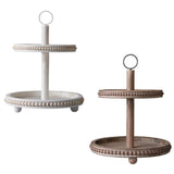 Maxbell Cupcake Stand Tableware Wooden Wood Dessert Stand for Gatherings Home Garden white