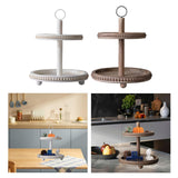 Maxbell Cupcake Stand Tableware Wooden Wood Dessert Stand for Gatherings Home Garden white