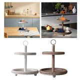 Maxbell Cupcake Stand Tableware Wooden Wood Dessert Stand for Gatherings Home Garden white
