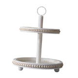 Maxbell Cupcake Stand Tableware Wooden Wood Dessert Stand for Gatherings Home Garden white