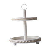 Maxbell Cupcake Stand Tableware Wooden Wood Dessert Stand for Gatherings Home Garden white