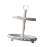 Maxbell Cupcake Stand Tableware Wooden Wood Dessert Stand for Gatherings Home Garden white