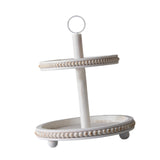 Maxbell Cupcake Stand Tableware Wooden Wood Dessert Stand for Gatherings Home Garden white
