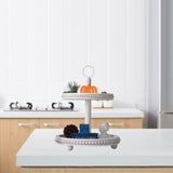 Maxbell Cupcake Stand Tableware Wooden Wood Dessert Stand for Gatherings Home Garden white