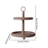 Maxbell Cupcake Stand Tableware Wooden Wood Dessert Stand for Gatherings Home Garden grey