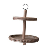 Maxbell Cupcake Stand Tableware Wooden Wood Dessert Stand for Gatherings Home Garden grey