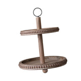 Maxbell Cupcake Stand Tableware Wooden Wood Dessert Stand for Gatherings Home Garden grey