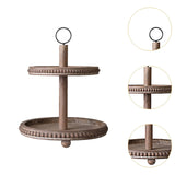 Maxbell Cupcake Stand Tableware Wooden Wood Dessert Stand for Gatherings Home Garden grey