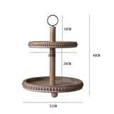 Maxbell Cupcake Stand Tableware Wooden Wood Dessert Stand for Gatherings Home Garden grey