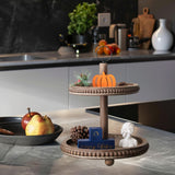 Maxbell Cupcake Stand Tableware Wooden Wood Dessert Stand for Gatherings Home Garden grey
