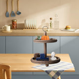 Maxbell Cupcake Stand Tableware Wooden Wood Dessert Stand for Gatherings Home Garden grey