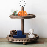 Maxbell Cupcake Stand Tableware Wooden Wood Dessert Stand for Gatherings Home Garden grey