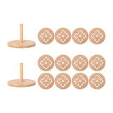 Maxbell Insulation Pad Cup Holder Kitchen Bamboo Mat for Fridge Countertop Tableware 4 pieces
