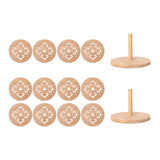 Maxbell Insulation Pad Cup Holder Kitchen Bamboo Mat for Fridge Countertop Tableware 4 pieces