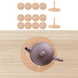 Maxbell Insulation Pad Cup Holder Kitchen Bamboo Mat for Fridge Countertop Tableware 4 pieces