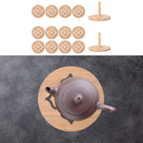 Maxbell Insulation Pad Cup Holder Kitchen Bamboo Mat for Fridge Countertop Tableware 4 pieces