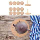 Maxbell Insulation Pad Cup Holder Kitchen Bamboo Mat for Fridge Countertop Tableware 4 pieces