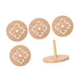 Maxbell Insulation Pad Cup Holder Kitchen Bamboo Mat for Fridge Countertop Tableware 4 pieces