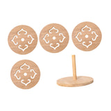 Maxbell Insulation Pad Cup Holder Kitchen Bamboo Mat for Fridge Countertop Tableware 4 pieces