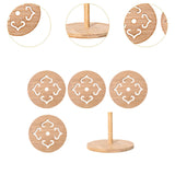 Maxbell Insulation Pad Cup Holder Kitchen Bamboo Mat for Fridge Countertop Tableware 4 pieces