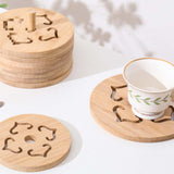 Maxbell Insulation Pad Cup Holder Kitchen Bamboo Mat for Fridge Countertop Tableware 4 pieces