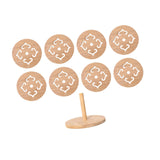 Maxbell Insulation Pad Cup Holder Kitchen Bamboo Mat for Fridge Countertop Tableware 8 pieces