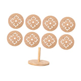 Maxbell Insulation Pad Cup Holder Kitchen Bamboo Mat for Fridge Countertop Tableware 8 pieces