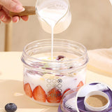 Maxbell Salad Cup Food Storage Airtight Lid Oats Container for Milk Meal Prep Yogurt Blue