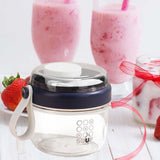 Maxbell Salad Cup Food Storage Airtight Lid Oats Container for Milk Meal Prep Yogurt Blue
