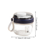 Maxbell Salad Cup Food Storage Airtight Lid Oats Container for Milk Meal Prep Yogurt Blue