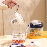 Maxbell Salad Cup Food Storage Airtight Lid Oats Container for Milk Meal Prep Yogurt Blue