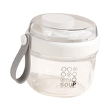 Maxbell Salad Cup Food Storage Airtight Lid Oats Container for Milk Meal Prep Yogurt White