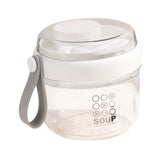 Maxbell Salad Cup Food Storage Airtight Lid Oats Container for Milk Meal Prep Yogurt White
