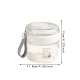 Maxbell Salad Cup Food Storage Airtight Lid Oats Container for Milk Meal Prep Yogurt White